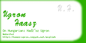 ugron haasz business card